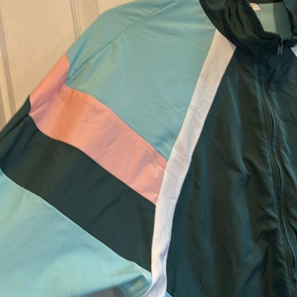 SweatyRocks Zip Up Color Block Lightweight Patchwork Windbreaker XXL - Picture 5 of 9